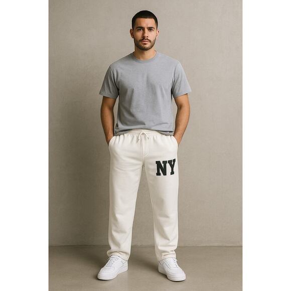 The Met x PacSun Other - The Met x PacSun NY White Terry Sweatpants in Size Small